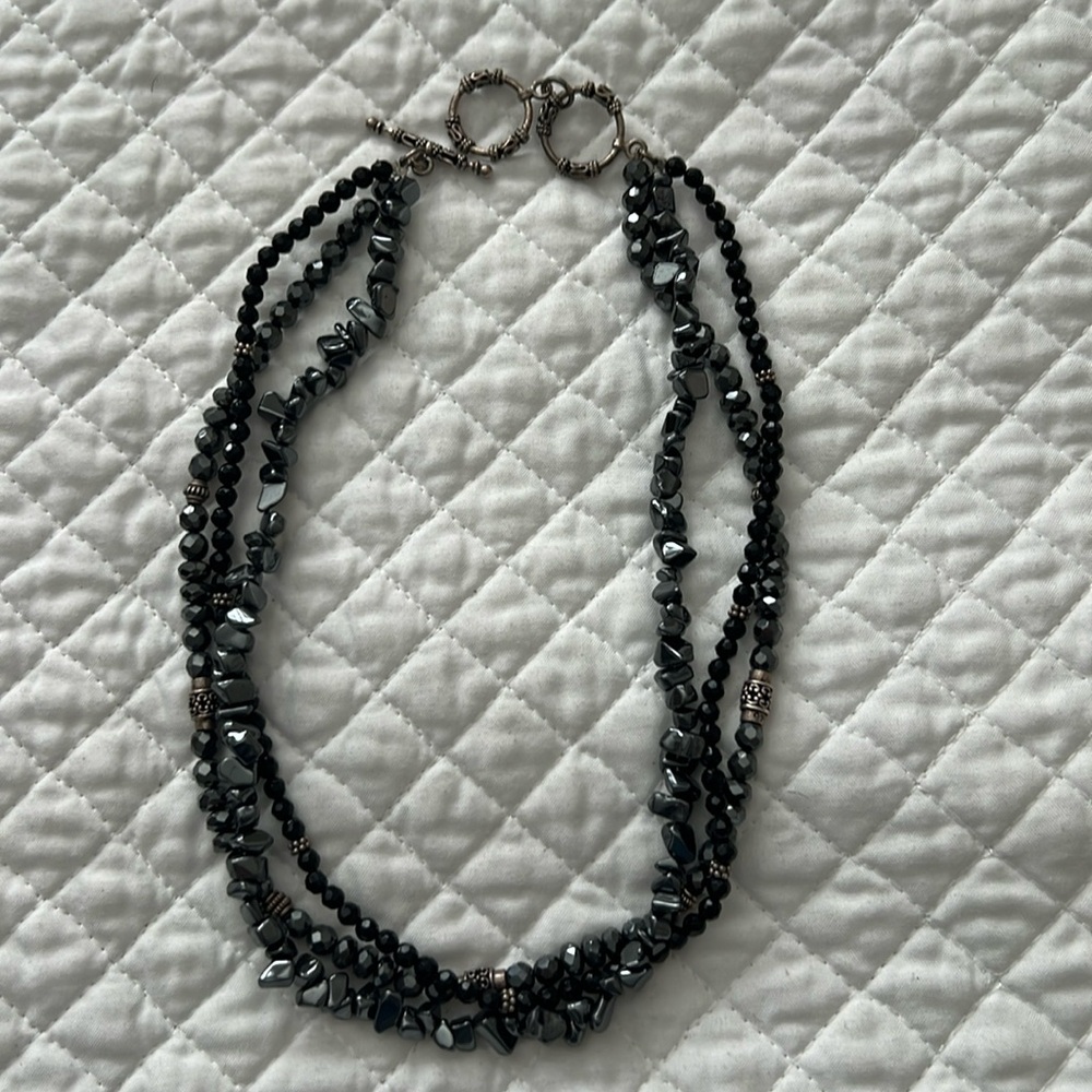 Silpada Black Beaded Necklace